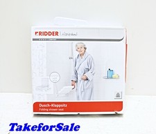 Ridder Dusch-Klappsitz Duschsitz zum Falten Badehilfe Bad Neu Weiß 130 kg TFS226