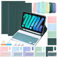 Für iPad Mini 1 2 3 4 5 6th Gen 8.3 2021 Bluetooth Tastatur Maus Leder Flip Case