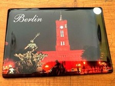 BERLIN - DAS ROTE RATHAUS- KÜHLSCHRANKMAGNET-FRIDGE MAGNET-SOUVENIR -180905