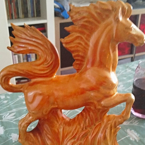 Braune dekofigur pferd - dekofigur,