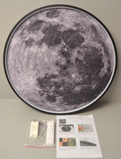 60cm LED Mondlampe Runde Wandleuchte Deckenleuchte Dimmbar mit Fernbedienung Neu