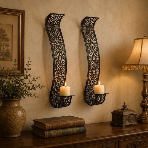 Wandkerzenhalter ornament - wandkerzenhalter,