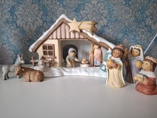 Goebel Krippe Marco & Nina Komplett Weihnachten Porzellan Figur Sammler