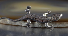Brosche Silber 800 Eidechse Filigranschmuck plastisch - zierlich & bezaubernd