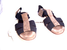 BRUNATE Italy, Leder Sandalen Stretch- Riemchensandalen Handarbeit Gr38-38,5  NW