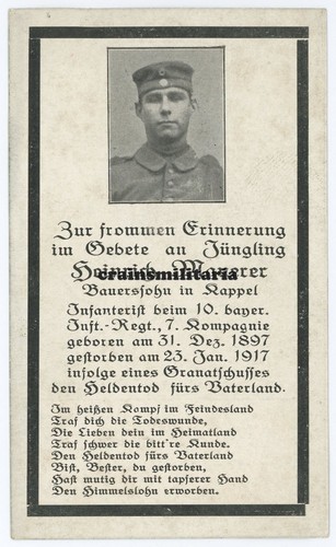 Orig sterbebild soldat - orig.,