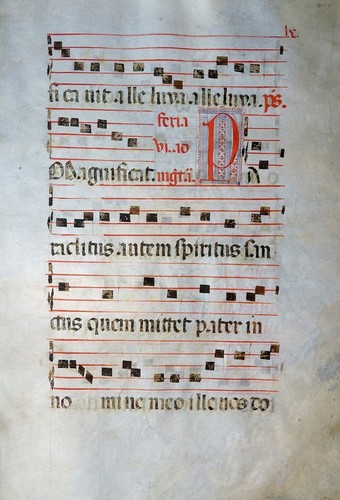 Gothic antiphonar manuscript - antiphonar,