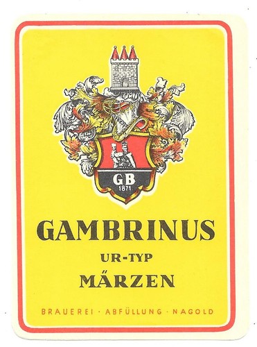 Bieretikett gambrinus brauerei - bieretikett, gambrinus-brauerei