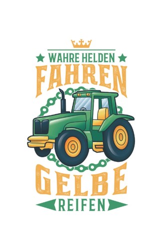 Traktor notizbuch gelbe - traktor,