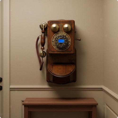 Wandtelefon mit kabel antikes - wandtelefon,