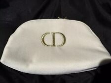 Dior Kosmetik Make-Up Tasche in Creme aus Samt