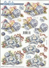 ✂ 3D-Stanzbogen - Weihnachten in Blau - 680.047 - LeSuh - vorgestanzt