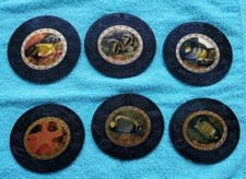 6 Untersetzer - Hurghada Ägypten Fischmotiv - 10x9 cm - NEU OVP