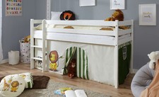 TiCAA Hochbett Kiefer Weiß