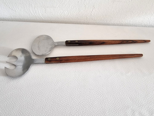 Vintage salatbesteck teakholz - vintage,