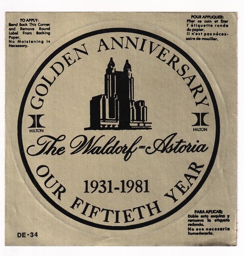 New york usa 1981 waldorf - new, 1981: