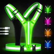 LED Warnweste Fahrrad Reflektorweste Laufweste Leuchtweste Reflektierende Weste