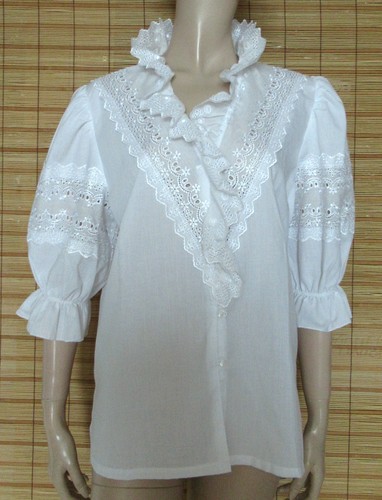 Weisse trachtenbluse spitze - weisse,