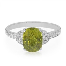 Kupfer Turmalin Silber Ring