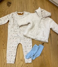 Baby Kleidung Mädchen-Hausanzug, Jacke,Socken, Größe 74 Von Feetje