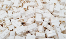 LEGO® Mauersteine Ziegelsteine 98283 weiß Neu  Burg Modular 100 STK Basis Steine