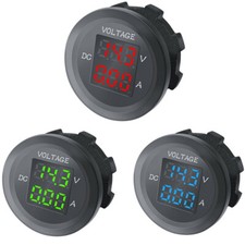 DC12~24V Auto Motorrad Dual LED Voltmeter Amperemeter Digitalanzeige Amp Volt RF