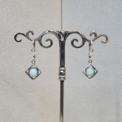 Jugendstil opal ohrringe - jugendstil,