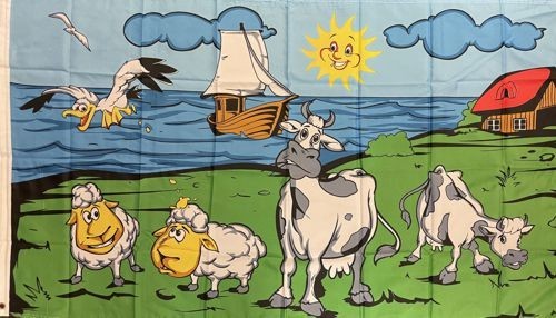 Kühe flagge 150x90 - 150x90, cm