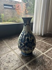 Delfter Vase Handbemalt Signiert
