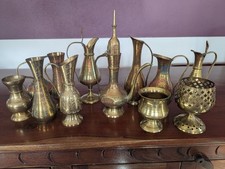 12 X Handmade Indien Messing, Kanne,Schale,Becher, Vintage