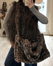 Damen Tasche Plüsch Webpelz