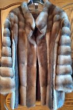 Echtpelzjacke Biber für Damen Größe L - 90cm Länge