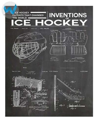 Eishockey patente wandbild - eishockey,
