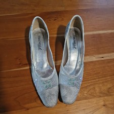 BRUNELLA  festlicher Pumps, Gr. 40.5 , silber-transparent, Made in Italy