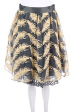 Myrine Antwerp Rock Tüll Stickereien XS grau nude beige