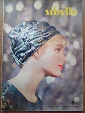 SIBYLLE 6 - 1959 B Mode-Zeitschrift Mäntel Pelze Pullover Fest-Kleider DDR Vogue