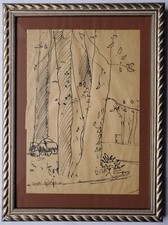 Zeichnung landschaft bäume - zeichnung,