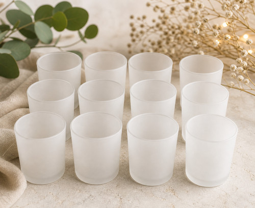 Teelichtglas deko gefrostet - , 12