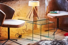 EVEN 2-Satz-Tischset - 48x44x39/40x40x35 - klarglas