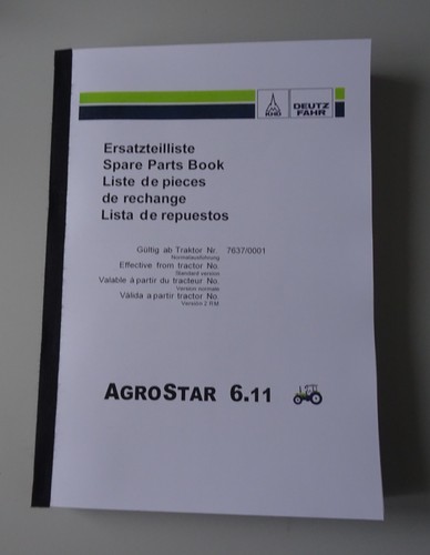 Ersatzteilliste deutz agrostar - deutz,