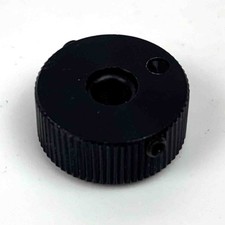 Drehknopf, Rändelknauf, Einstellmutter Alu schwarz Ø:20mm M6 Feingewinde, unused