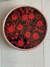 Tortenplatte DDR Drehbar Drehteller Servierteller Kuchenplatte Blume 31 cm Rose