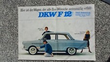 AutoUnion DKW F 12 Werbeprospekt, alt, rar