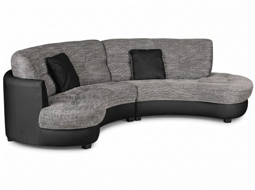 Schwarz graues ecksofa - schwarz-graues,