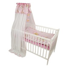 11 Teiliges Babybett Kinderbett Gitterbett Bettwäsche komplett Set mit Matratze