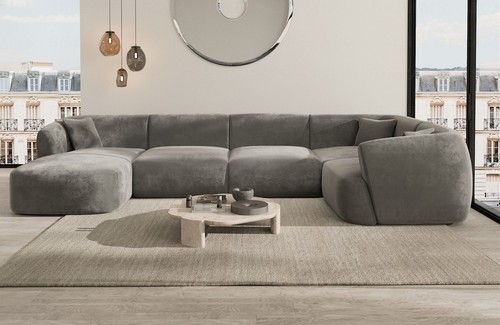 Sofa stoff wohnlandschaft - stoff,