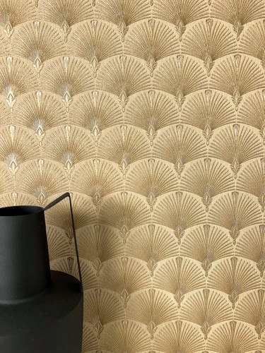 Newroom vliestapete gold - vliestapete,