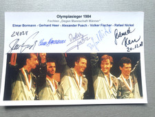 Olympiasieger 1984 BRD Fechten Degen Team signed Foto 10x15 Autogramm RARITÄT