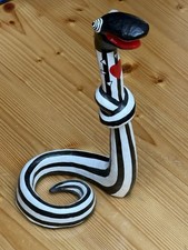 Niloc Pagen Stehende Schlange | Vintage Pop Art Pappmaschee | Kunstfigur Bemalt