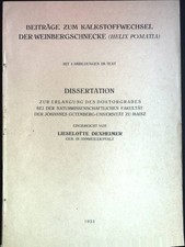 Beiträge zum Kalkstoffwechsel